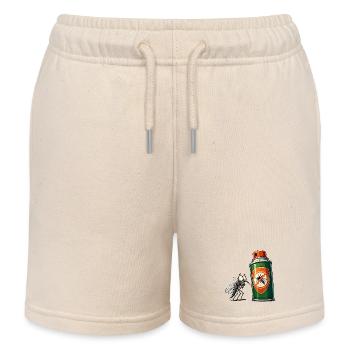 Mosquito vs Spray Can - Kids Organic Sweat Shorts by Stanley/Stella - soft Ecru - Front