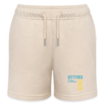 Baby birth September 2026 - Kids Organic Sweat Shorts by Stanley/Stella - soft Ecru - Front