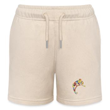 Neurodivergentes Chamäleon - Kinder Organic Joggingshorts Mini Bolter von Stanley/Stella - Natur - Vorne