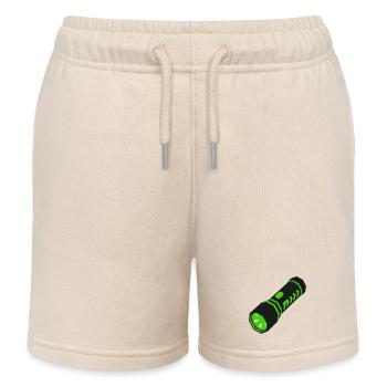 Taschenlampe Licht Icon - Kinder Organic Joggingshorts Mini Bolter von Stanley/Stella - Natur - Vorne