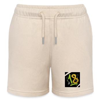 Glitter 18 Graffiti Numéro Néon - Short de jogging enfant bio Stanley/Stella - écru doux - Devant