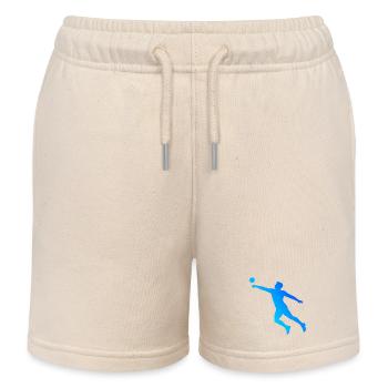 Fistball Playing Gift Idea for a Ball Athlete - Kids Organic Sweat Shorts by Stanley/Stella - soft Ecru - Front