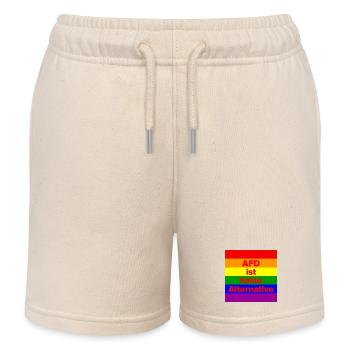 AFD IST KEINE ALTERNATIVE, NO NZS, NO AFD, ROT - Kinder Organic Joggingshorts Mini Bolter von Stanley/Stella - Natur - Vorne