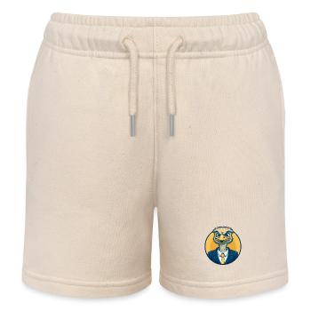 Ostrich Kawaii Mascot Cartoon Clipart Logo Badge - Kids Organic Sweat Shorts by Stanley/Stella - soft Ecru - Front