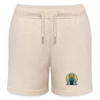 Walrus Kawaii Maskottchen Cartoon Clipart Logo Abzeichen - Kinder Organic Joggingshorts Mini Bolter von Stanley/Stella - Natur - Vorne