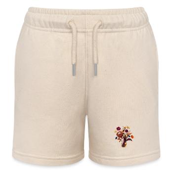 Vase Floral Géométrique Doré - Short de jogging enfant bio Stanley/Stella - écru doux - Devant