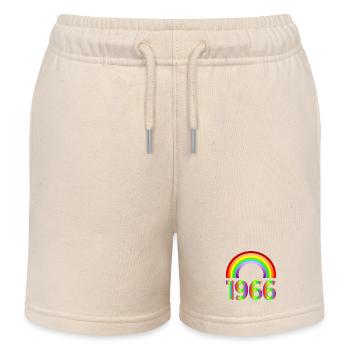 Rainbow - 60th Birthday 1966 - Kids Organic Sweat Shorts by Stanley/Stella - soft Ecru - Front