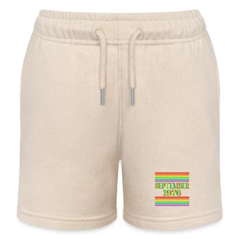 September 1976, 50. Geburtstag Regenbogen - Kinder Organic Joggingshorts Mini Bolter von Stanley/Stella - Natur - Vorne
