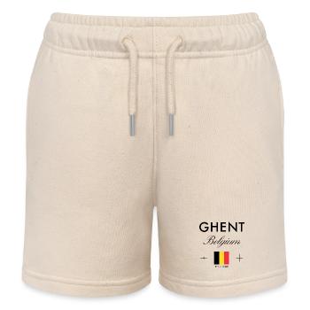 Gent Belgien Koordinaten Reise Souvenir - Kinder Organic Joggingshorts Mini Bolter von Stanley/Stella - Natur - Vorne