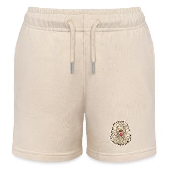 Komondor-Hund (Comic-Porträt) - Kinder Organic Joggingshorts Mini Bolter von Stanley/Stella - Natur - Vorne