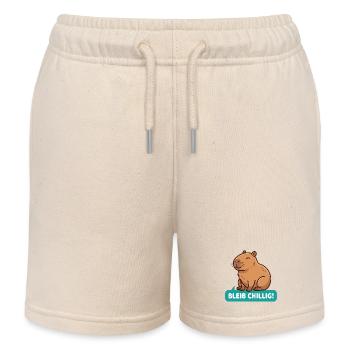 Bleib Chillig CapybaraBleib Chillig Capybara - Kinder Organic Joggingshorts Mini Bolter von Stanley/Stella - Natur - Vorne