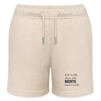 Ich weiß, dass ich nichts tun werde. - Kinder Organic Joggingshorts Mini Bolter von Stanley/Stella - Natur - Vorne
