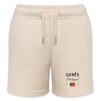 Geres Portugal Koordinaten Reise Souvenir - Kinder Organic Joggingshorts Mini Bolter von Stanley/Stella - Natur - Vorne