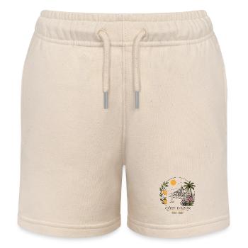 Côte d’Azur Küstenpanorama - Kinder Organic Joggingshorts Mini Bolter von Stanley/Stella - Natur - Vorne