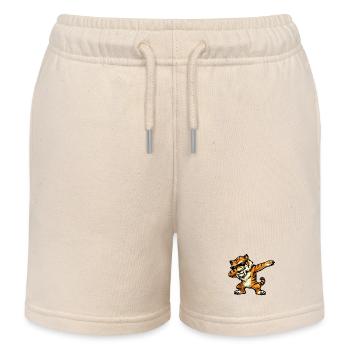 Dabbing Säbelzahntiger - Kinder Organic Joggingshorts Mini Bolter von Stanley/Stella - Natur - Vorne