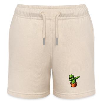 Dabbing Kaktus - Kinder Organic Joggingshorts Mini Bolter von Stanley/Stella - Natur - Vorne