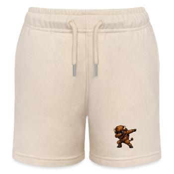 Dabbing Bison - Kinder Organic Joggingshorts Mini Bolter von Stanley/Stella - Natur - Vorne