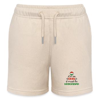 Ich bin so süß, ich muss ungarisch sein – Baby & Kinder - Kinder Organic Joggingshorts Mini Bolter von Stanley/Stella - Natur - Vorne