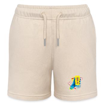 Neon Exklamation Gadget - Kinder Organic Joggingshorts Mini Bolter von Stanley/Stella - Natur - Vorne