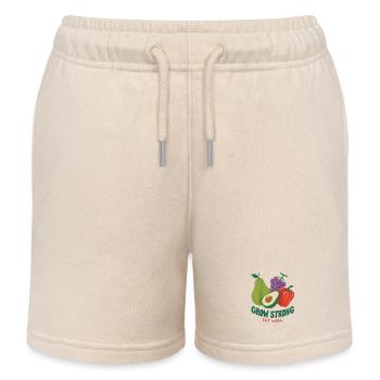 Stark wachsen Gut essen Früchte - Kinder Organic Joggingshorts Mini Bolter von Stanley/Stella - Natur - Vorne