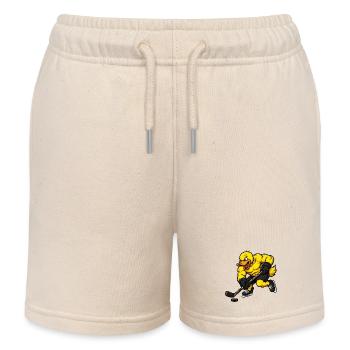 Entschlossene Ente beim Eishockey Spielen Comic - Kinder Organic Joggingshorts Mini Bolter von Stanley/Stella - Natur - Vorne