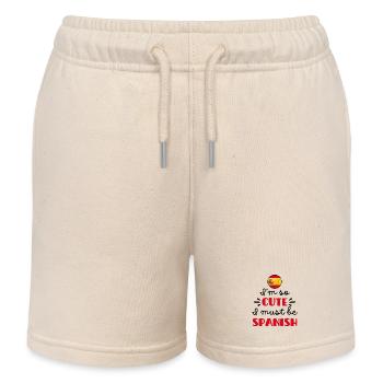 Ich bin so süß, ich muss Spanier sein – Baby & Kinder - Kinder Organic Joggingshorts Mini Bolter von Stanley/Stella - Natur - Vorne
