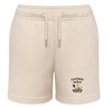 Elektriker in Rente – Lustiger Ruhestand Spruch - Kinder Organic Joggingshorts Mini Bolter von Stanley/Stella - Natur - Vorne