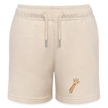 Giraffenhemd, Tierliebhaber-T-Shirt - Kinder Organic Joggingshorts Mini Bolter von Stanley/Stella - Natur - Vorne