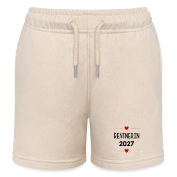 Rente, Rentnerin 2027 Herz - Kinder Organic Joggingshorts Mini Bolter von Stanley/Stella - Natur - Vorne