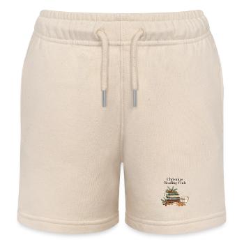 Christmas Reading Club Books Christmas - Kids Organic Sweat Shorts by Stanley/Stella - soft Ecru - Front