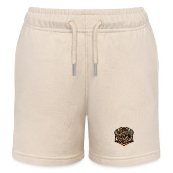 Offroad Jeep Rockcrawl Badge - Kids Organic Sweat Shorts by Stanley/Stella - soft Ecru - Front