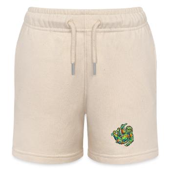 Geometric Sloth - Kids Organic Sweat Shorts by Stanley/Stella - soft Ecru - Front