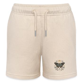 Vintage Motte & Mond – Celestial Dark Academia - Kinder Organic Joggingshorts Mini Bolter von Stanley/Stella - Natur - Vorne