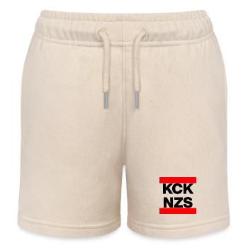 KCK NZS! STATEMENT AGAINST NEO-NAZIS, NEVER AGAIN - Kids Organic Sweat Shorts by Stanley/Stella - soft Ecru - Front
