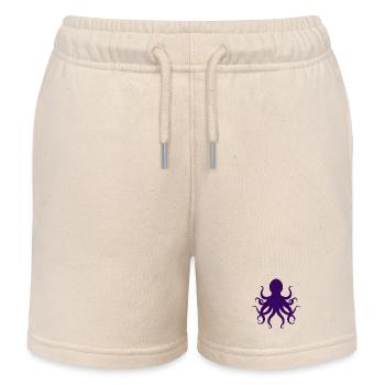 Octopus - Kids Organic Sweat Shorts by Stanley/Stella - soft Ecru - Front