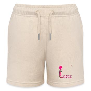 Einschulung Schulkind Hobby Horsing - Kinder Organic Joggingshorts Mini Bolter von Stanley/Stella - Natur - Vorne