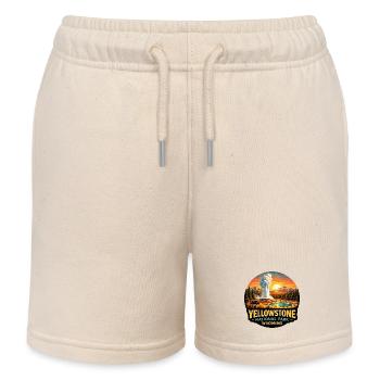Yellowstone Nationalpark Abenteuer Natur - Kinder Organic Joggingshorts Mini Bolter von Stanley/Stella - Natur - Vorne