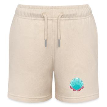 Mermaid Shell - Kids Organic Sweat Shorts by Stanley/Stella - soft Ecru - Front