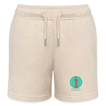 Fingers Crossed Everything Is Fine Funny Positive - Kids Organic Sweat Shorts by Stanley/Stella - soft Ecru - Front