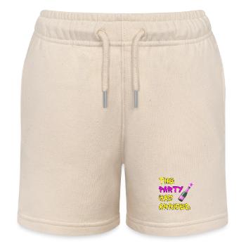 THE PARTY HAS ARRIVED, CAN GO MOUSE - Kids Organic Sweat Shorts by Stanley/Stella - soft Ecru - Front