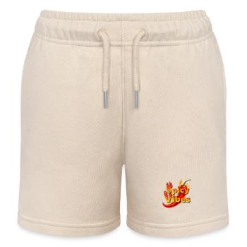 Spicy Vibes Burning Chilli - Kids Organic Sweat Shorts by Stanley/Stella - soft Ecru - Front