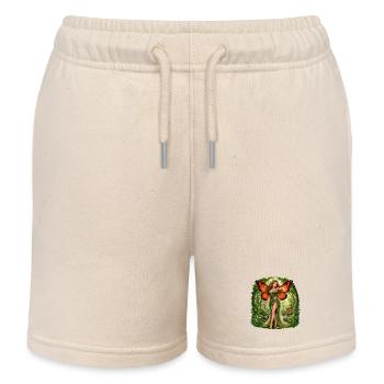 Green Fairy - Guardian of the Forest - Kids Organic Sweat Shorts by Stanley/Stella - soft Ecru - Front