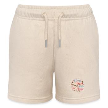 To the person behind me Dear person behind me - Kids Organic Sweat Shorts by Stanley/Stella - soft Ecru - Front