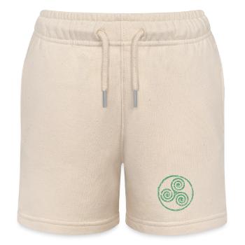 Celtic Spiral Emblem - Kids Organic Sweat Shorts by Stanley/Stella - soft Ecru - Front