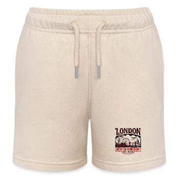 London United Kingdom Est 43 AD - Kids Organic Sweat Shorts by Stanley/Stella - soft Ecru - Front