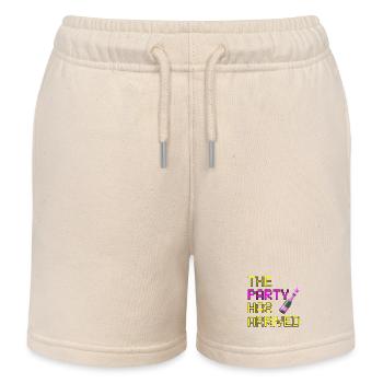 THE PARTY HAS ARRIVED, CAN GO MOUSE - Kids Organic Sweat Shorts by Stanley/Stella - soft Ecru - Front