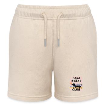 Dachshund Walking – Long Walks Club - Kids Organic Sweat Shorts by Stanley/Stella - soft Ecru - Front