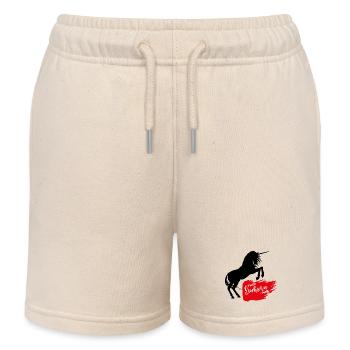 Team Unicorn Unicorn Sayings - Kids Organic Sweat Shorts by Stanley/Stella - soft Ecru - Front