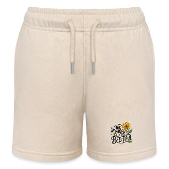 DIE ZUKUNFT SIEHT GROSSARTIG AUS – UMWELTFREUNDLICHE BIENE - Kinder Organic Joggingshorts Mini Bolter von Stanley/Stella - Natur - Vorne