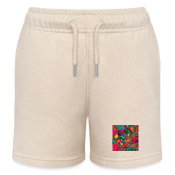 Farbige Stiche: Textilwerkstatt Sparkle - Kinder Organic Joggingshorts Mini Bolter von Stanley/Stella - Natur - Vorne